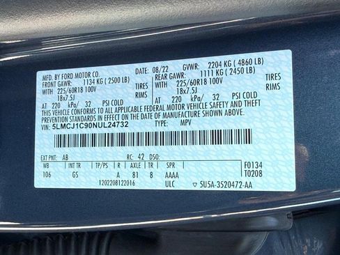 Certified 2022 Lincoln Corsair FWD w/ Equipment Group 101A image 24