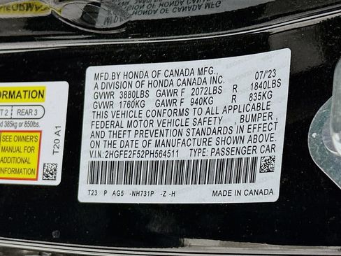 Certified 2023 Honda Civic Sport image 27