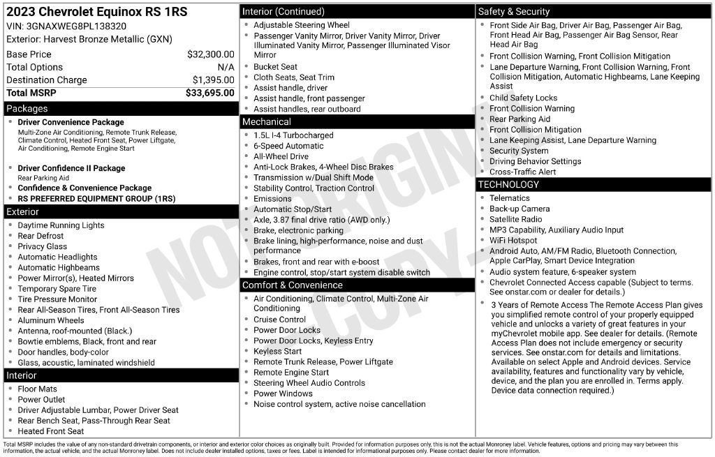 Used 2023 Chevrolet Equinox RS AWD/4WD image 11