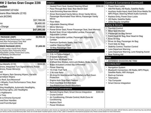 Used 2021 BMW 228i xDrive Gran Coupe 228i xDrive w/ M Sport Package image 17