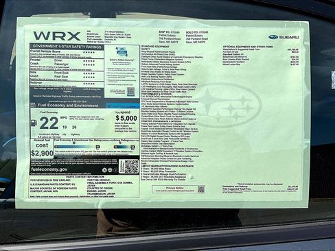 New 2025 Subaru WRX tS image 14