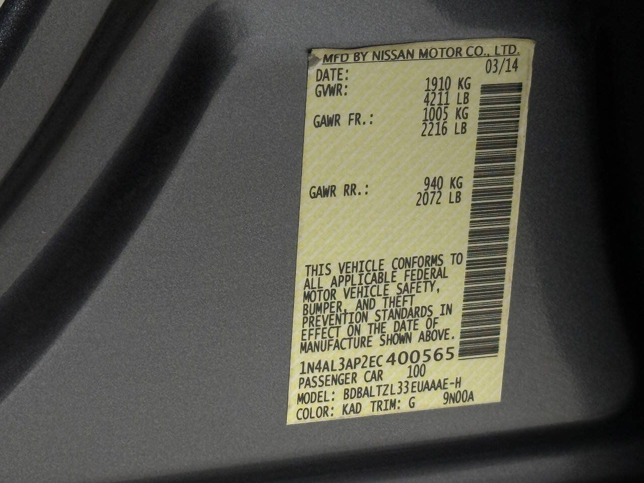 Used 2014 Nissan Altima 2.5 SV w/ Convenience Package FWD image 57