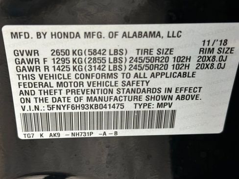 Used 2019 Honda Pilot Touring image 29