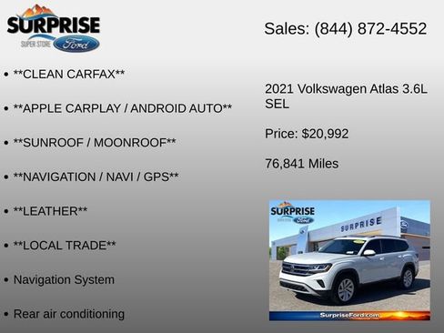 Used 2021 Volkswagen Atlas SEL FWD image 6