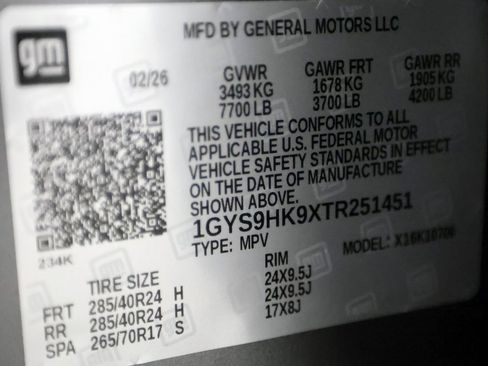 Used 2026 Cadillac Escalade V w/ LPO, Onyx Lite Package image 63