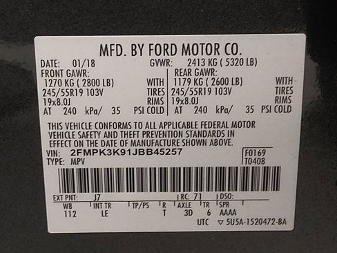 Used 2018 Ford Edge Titanium w/ Technology Package FWD image 33