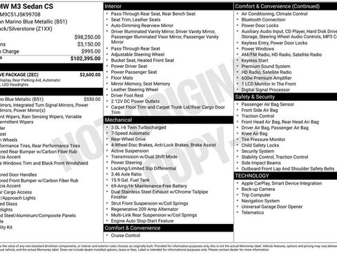 Used 2018 BMW M3 CS w/ Executive Package image 26