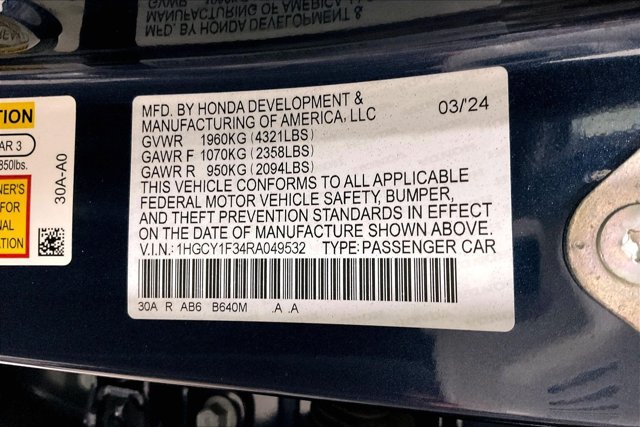 Used 2024 Honda Accord EX image 43