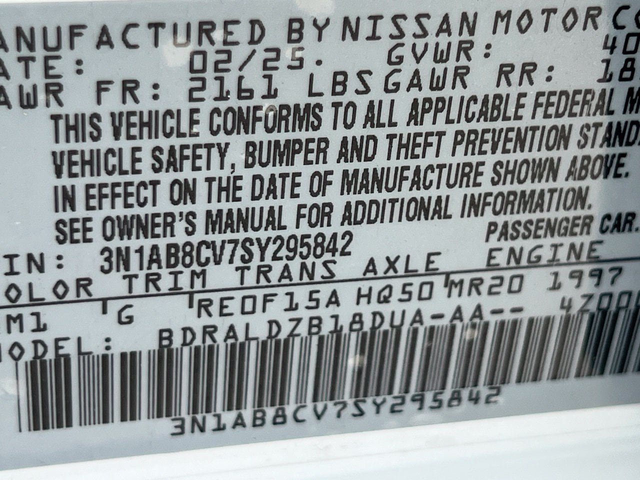 Used 2025 Nissan Sentra SV FWD image 10