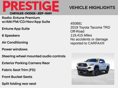 Used 2019 Toyota Tacoma TRD Off-Road image 2