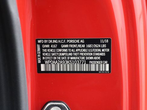 Certified 2019 Porsche 911 Carrera T RWD image 33