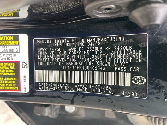 Used 2018 Toyota Camry SE w/ Audio Package FWD image 26