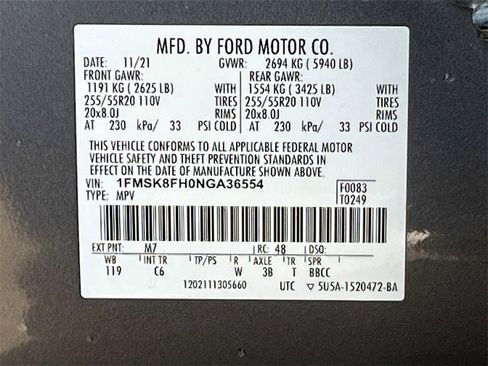 Used 2022 Ford Explorer Limited w/ Equipment Group 301A image 34