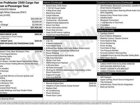 New 2026 RAM ProMaster 2500 w/ Convenience Group FWD image 15