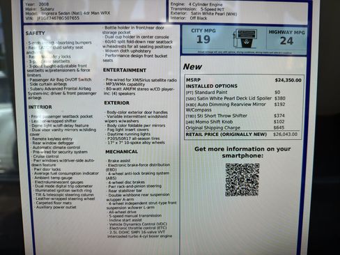 Used 2008 Subaru Impreza WRX Sedan image 21