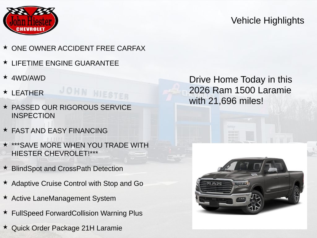 Used 2026 RAM 1500 Laramie w/ Sport Appearance Package AWD/4WD image 3
