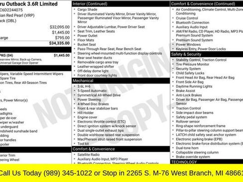 Used 2013 Subaru Outback 3.6R Limited w/ Moonroof Pkg image 2