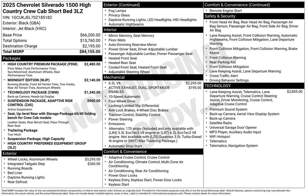 Used 2025 Chevrolet Silverado 1500 High Country w/ High Country Premium Package AWD/4WD image 31