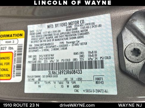 Used 2018 Lincoln MKZ Premiere AWD/4WD image 27