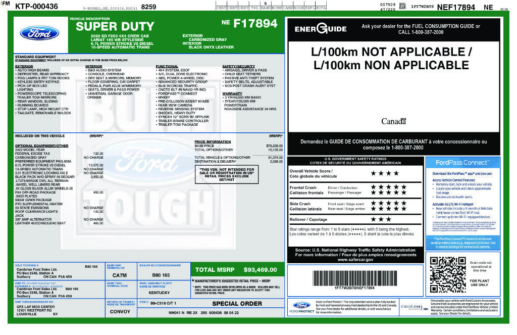 Certified 2022 Ford F250 Lariat w/ Black Appearance Pkg AWD/4WD image 21