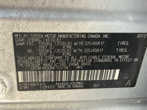 Used 2021 Toyota RAV4 XLE w/ Convenience Package FWD image 34