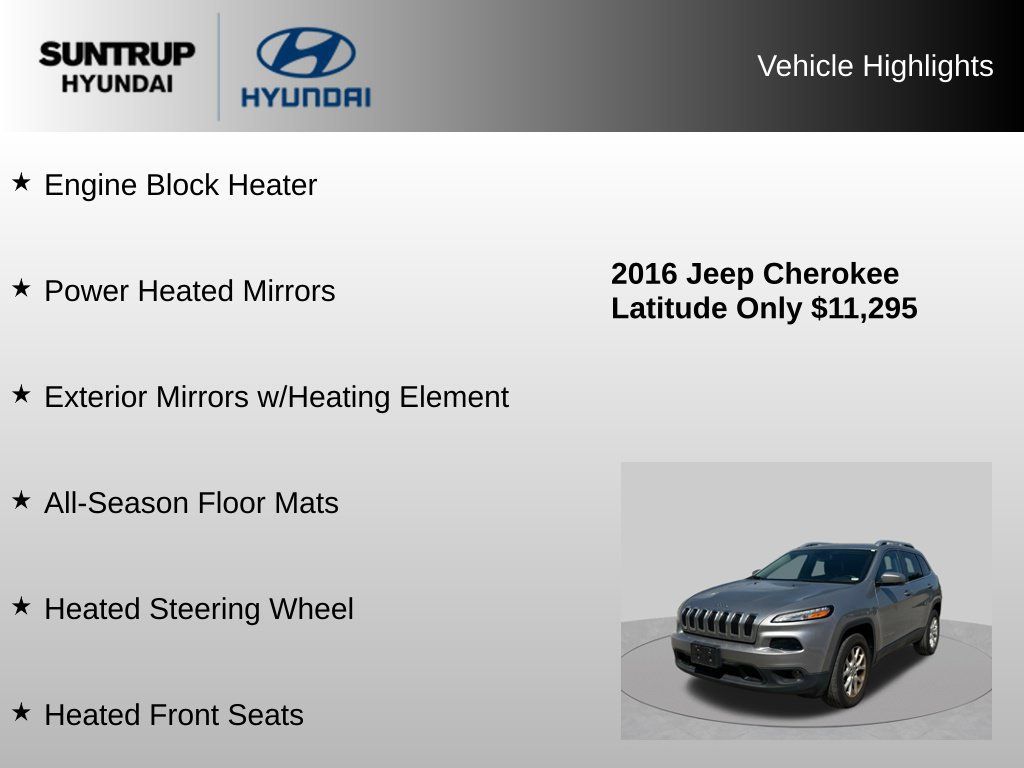 Used 2016 Jeep Cherokee Latitude w/ Safety/Convenience Group AWD/4WD image 16