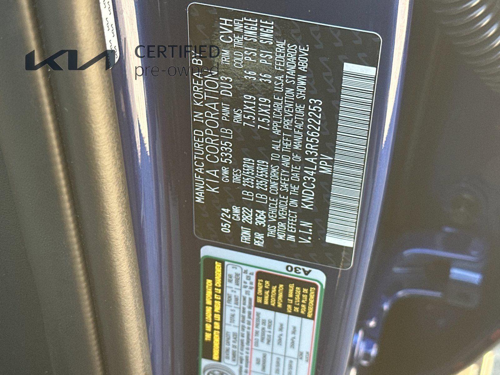 Certified 2024 Kia EV6 Wind w/ Wind Technology Package RWD image 30