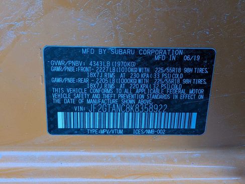 Used 2019 Subaru Crosstrek 2.0i Limited w/ Moonroof Package w/Navigation image 40