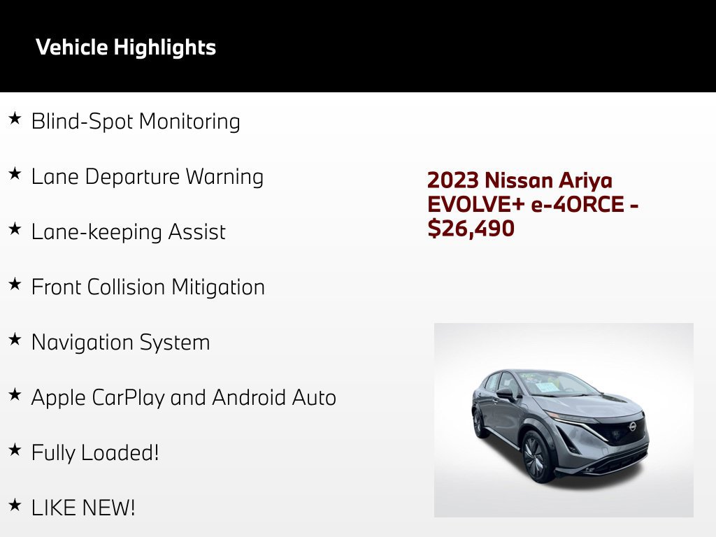 Used 2023 Nissan Ariya AWD image 80