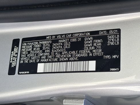 Certified 2021 Volvo XC60 T6 Inscription w/ Advanced Package AWD/4WD image 69