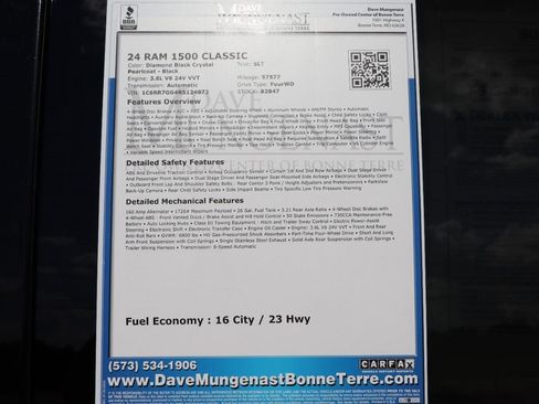 Used 2024 RAM 1500 Classic SLT AWD/4WD image 30