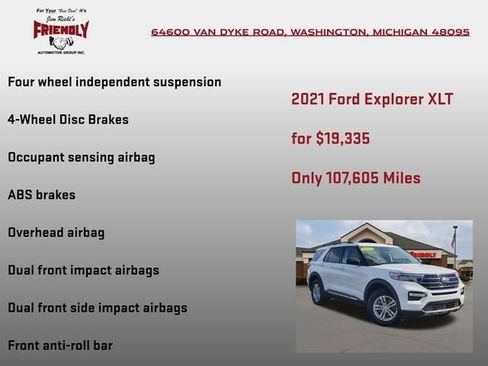 Used 2021 Ford Explorer XLT w/ Equipment Group 202A AWD/4WD image 15