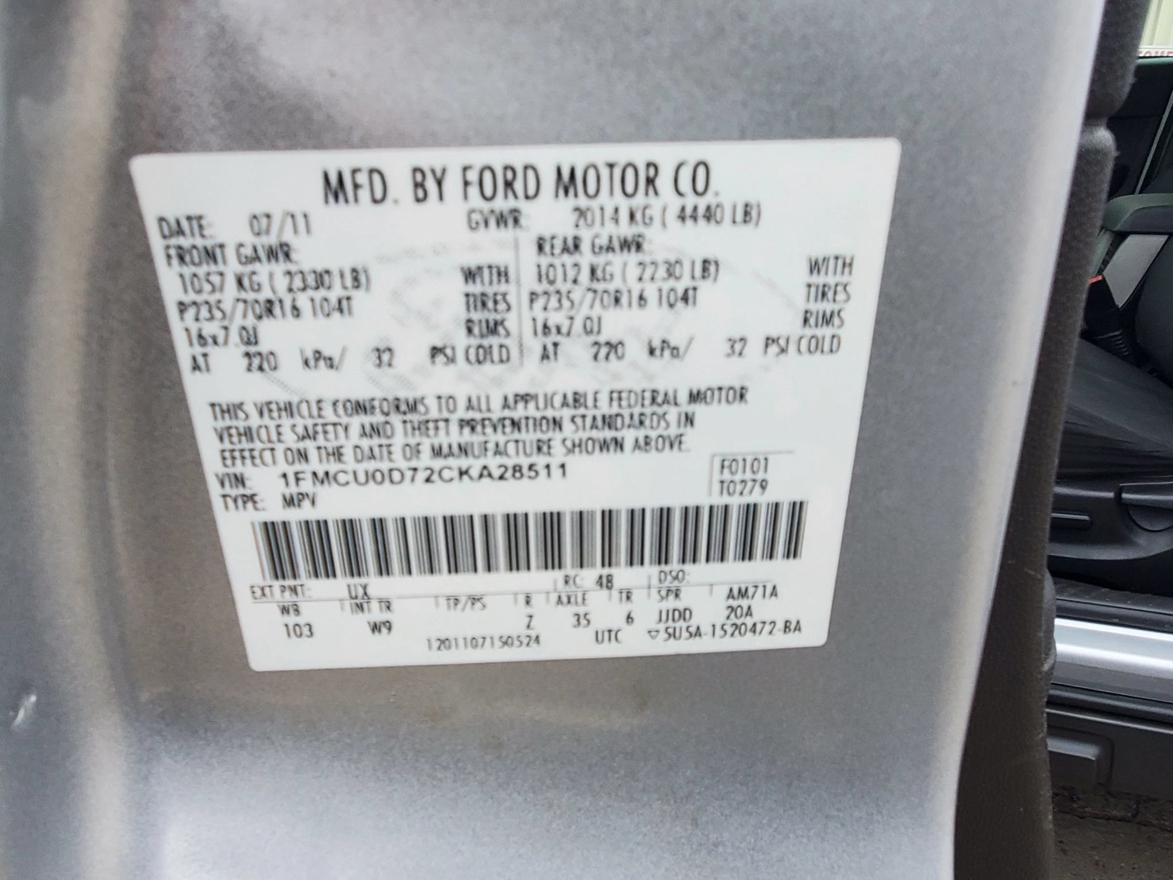 Used 2012 Ford Escape XLT FWD image 44