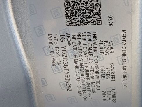 New 2026 Chevrolet Corvette Z06 RWD image 30