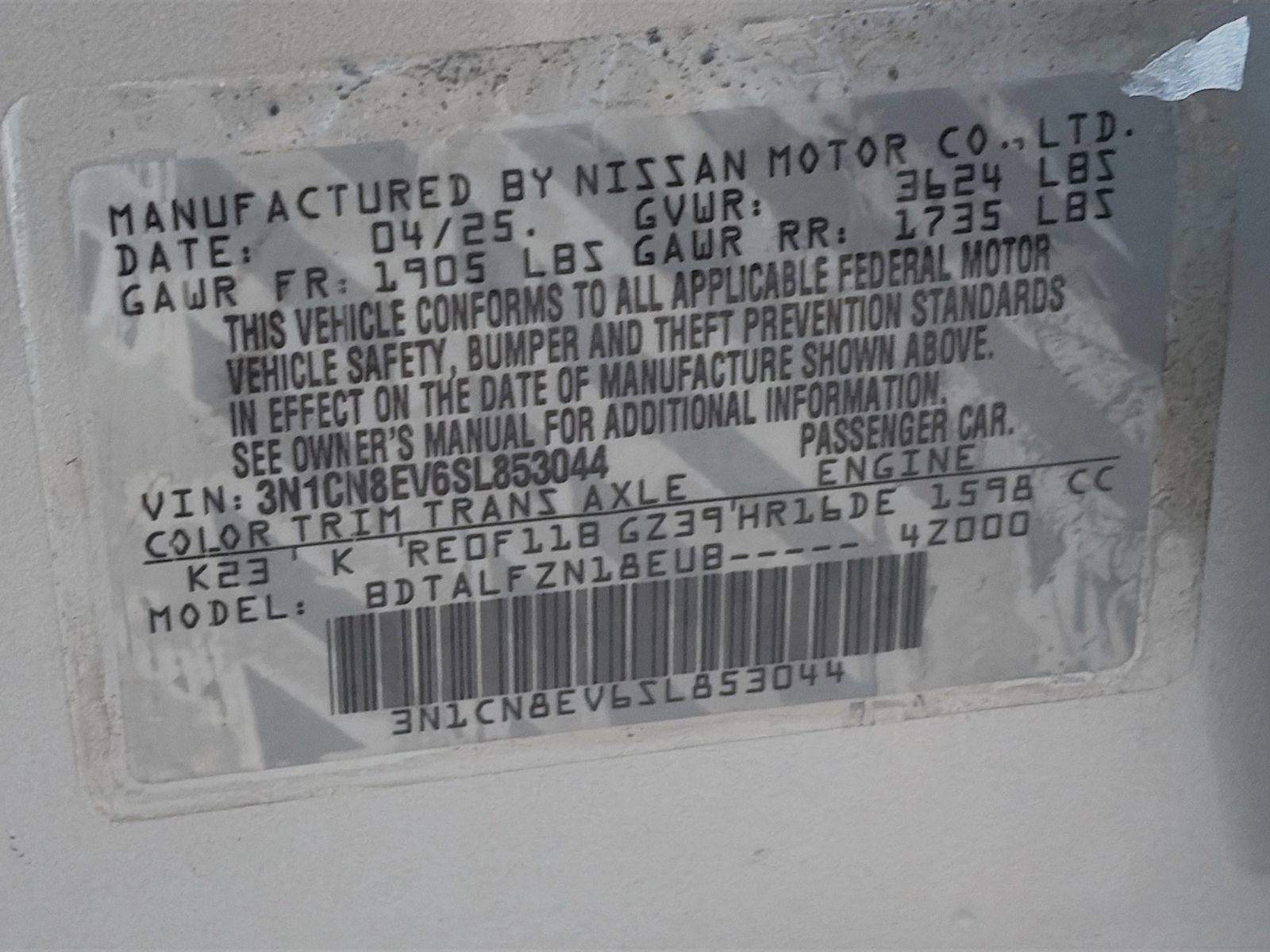 Used 2025 Nissan Versa SV FWD image 29