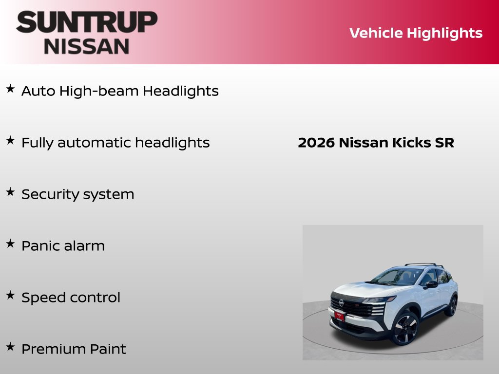 Certified 2026 Nissan Kicks SR w/ Cold Weather Package AWD/4WD image 38