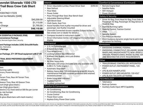 Certified 2022 Chevrolet Silverado 1500 Custom Trail Boss w/ LPO, Dark Essentials Package image 6