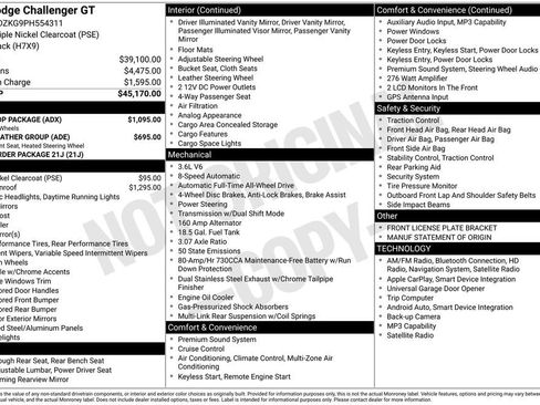 Certified 2023 Dodge Challenger GT w/ Blacktop Package image 43