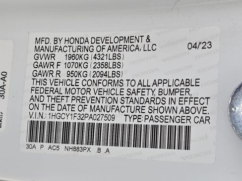 Certified 2023 Honda Accord EX image 33