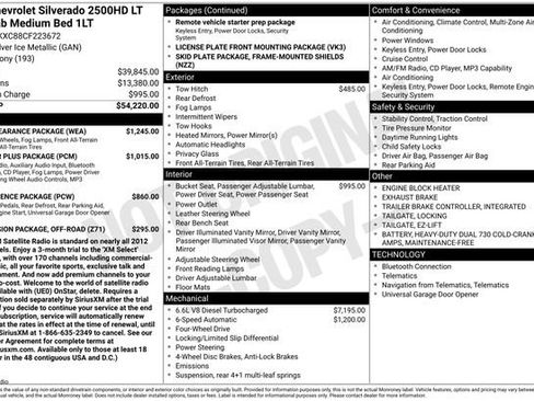 Used 2012 Chevrolet Silverado 2500 LT w/ Z71 Appearance Package AWD/4WD image 44