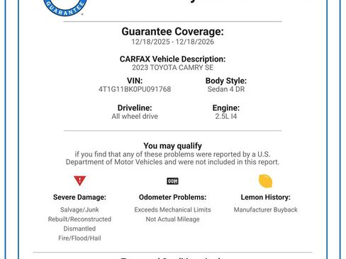 Used 2023 Toyota Camry SE AWD/4WD image 46