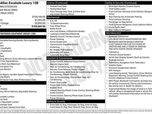 Certified 2026 Cadillac Escalade Luxury AWD/4WD image 1