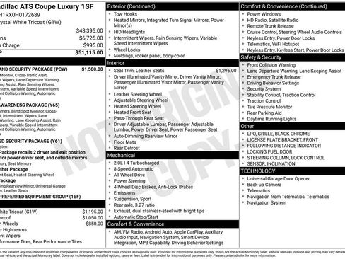 Used 2017 Cadillac ATS Luxury w/ Safety and Security Package image 2