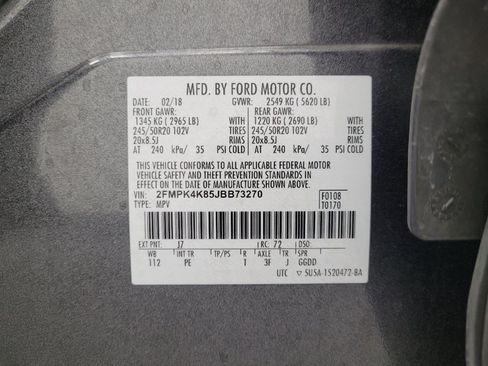 Used 2018 Ford Edge Titanium w/ Equipment Group 302A AWD/4WD image 33