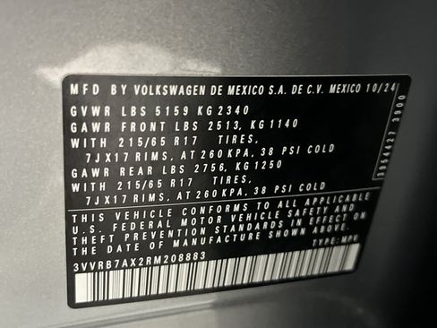 Certified 2024 Volkswagen Tiguan S w/ MDO Package, Three-Row FWD image 40