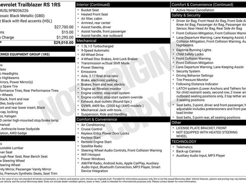 Used 2023 Chevrolet TrailBlazer RS AWD/4WD image 13