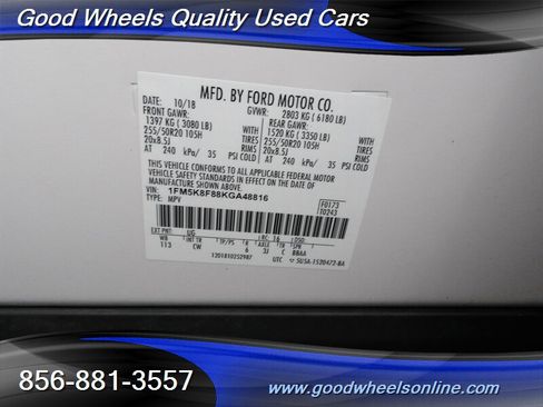 Used 2019 Ford Explorer Limited w/ Ford Safe & Smart Package image 30