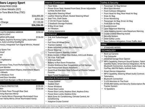 Certified 2024 Subaru Legacy Limited AWD/4WD image 8