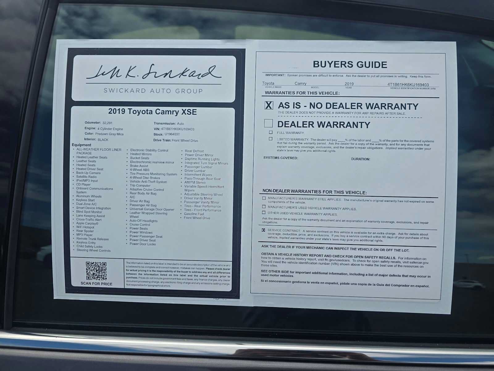 Used 2019 Toyota Camry XSE FWD image 15