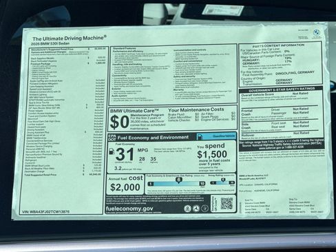 Used 2026 BMW 530i w/ Premium Package RWD image 27